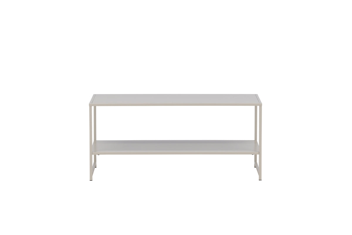 Couchtisch Staal 102cm aus Metall mit Ablage - Beige-Couchtische-Venture Home-le canapé