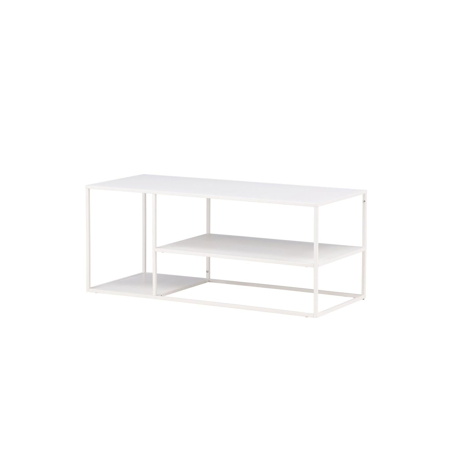 Couchtisch Staal 120cm - Weiß-Couchtische-Venture Home-le canapé