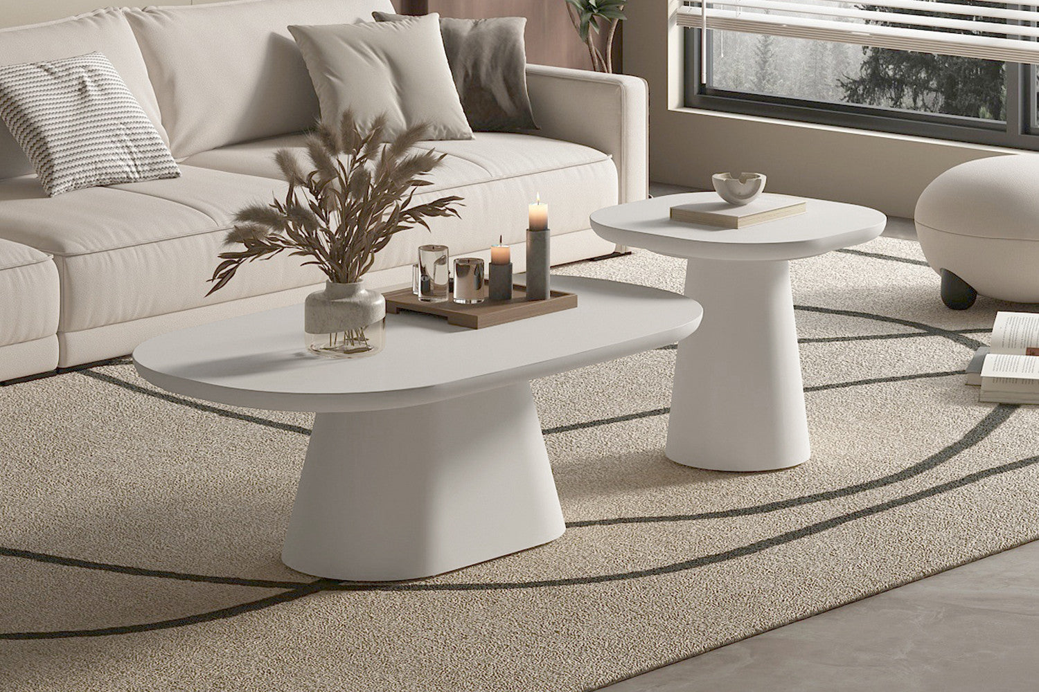 Couchtisch Tavira 55*55cm - Weiß-Couchtisch-Rousseau-le canapé