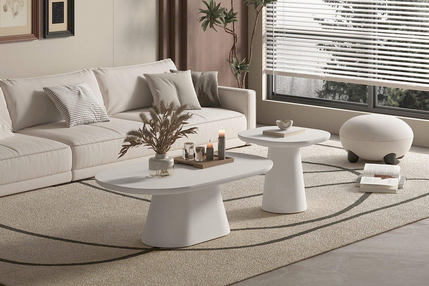 Couchtisch Tavira 55*55cm - Weiß-Couchtisch-Rousseau-le canapé