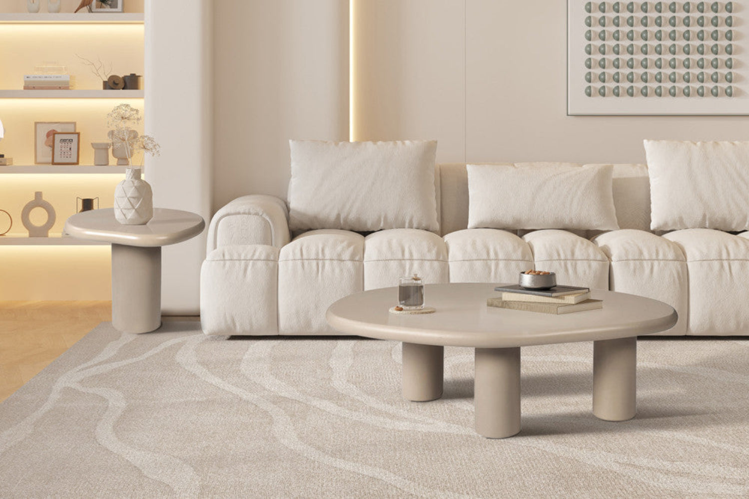 Couchtisch Tavira 58*50cm - Beige-Couchtisch-Rousseau-le canapé
