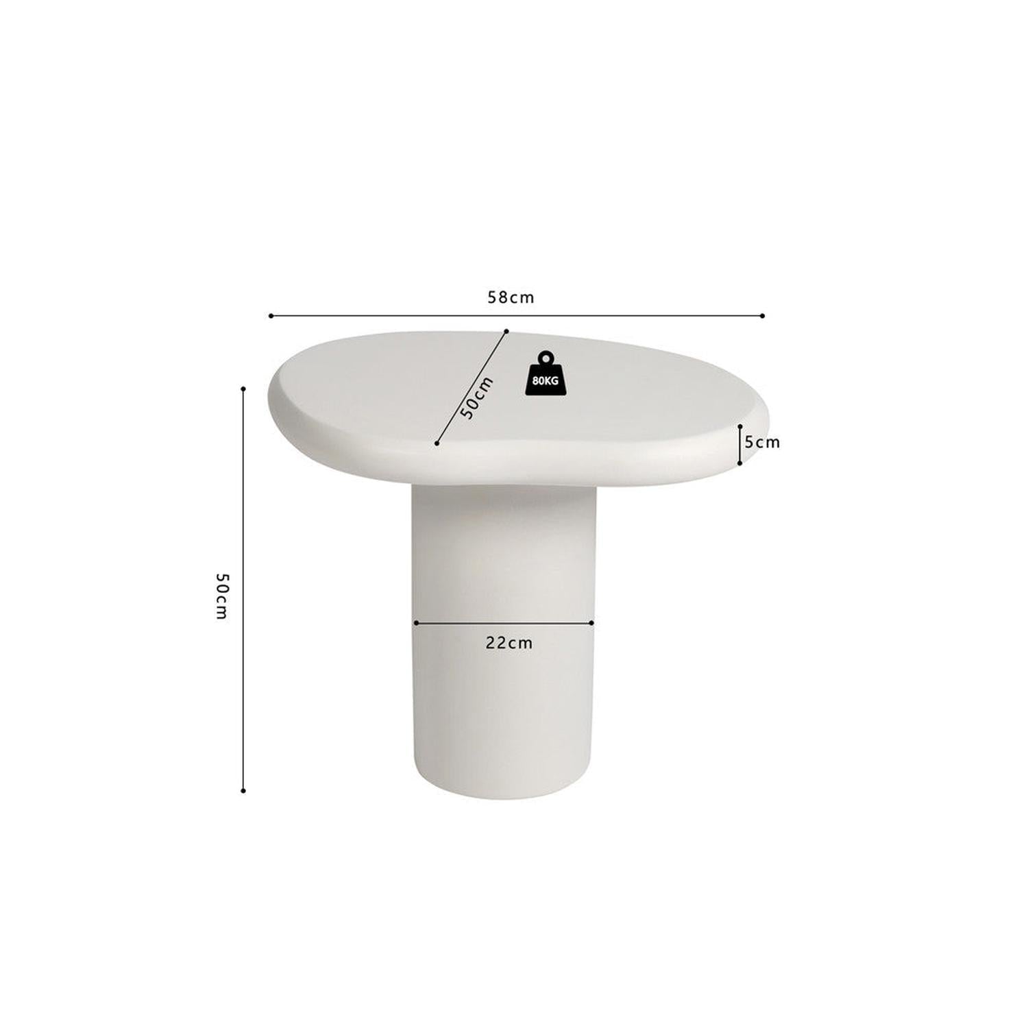 Couchtisch Tavira 58*50cm - Weiß-Couchtisch-Rousseau-le canapé