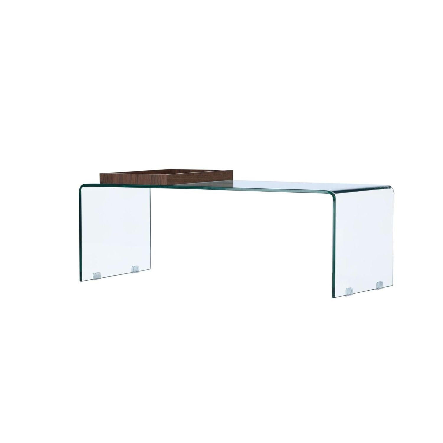 Couchtisch Telemark 110*50cm aus Glas - Transparent-Couchtisch-Venture Home-le canapé