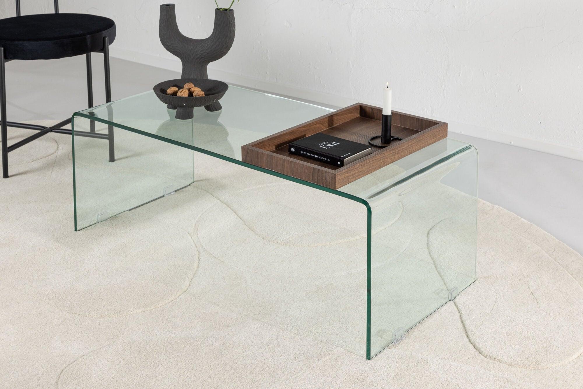 Couchtisch Telemark 110*50cm aus Glas - Transparent-Couchtische-Venture Home-le canapé
