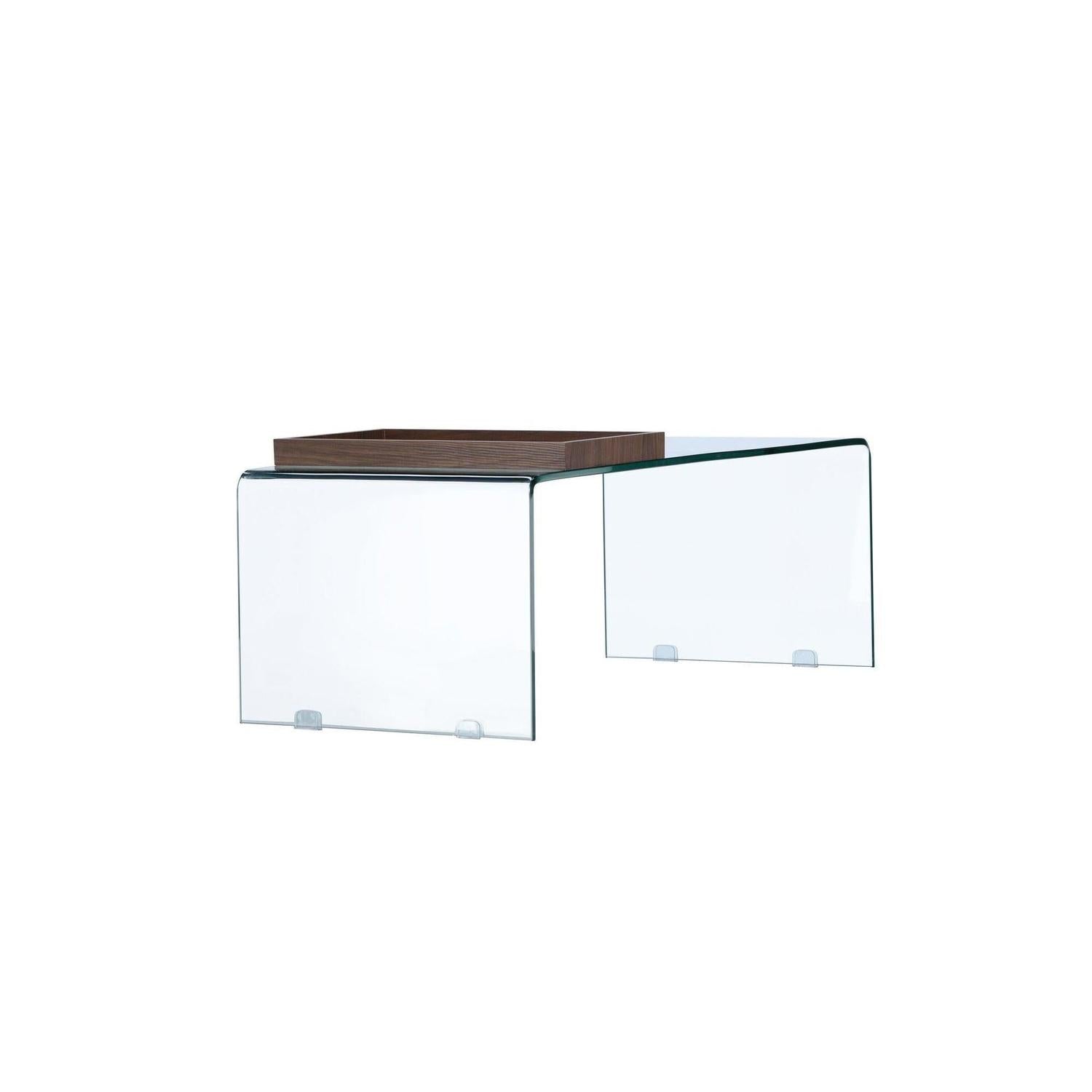 Couchtisch Telemark 110*50cm aus Glas - Transparent-Couchtische-Venture Home-le canapé