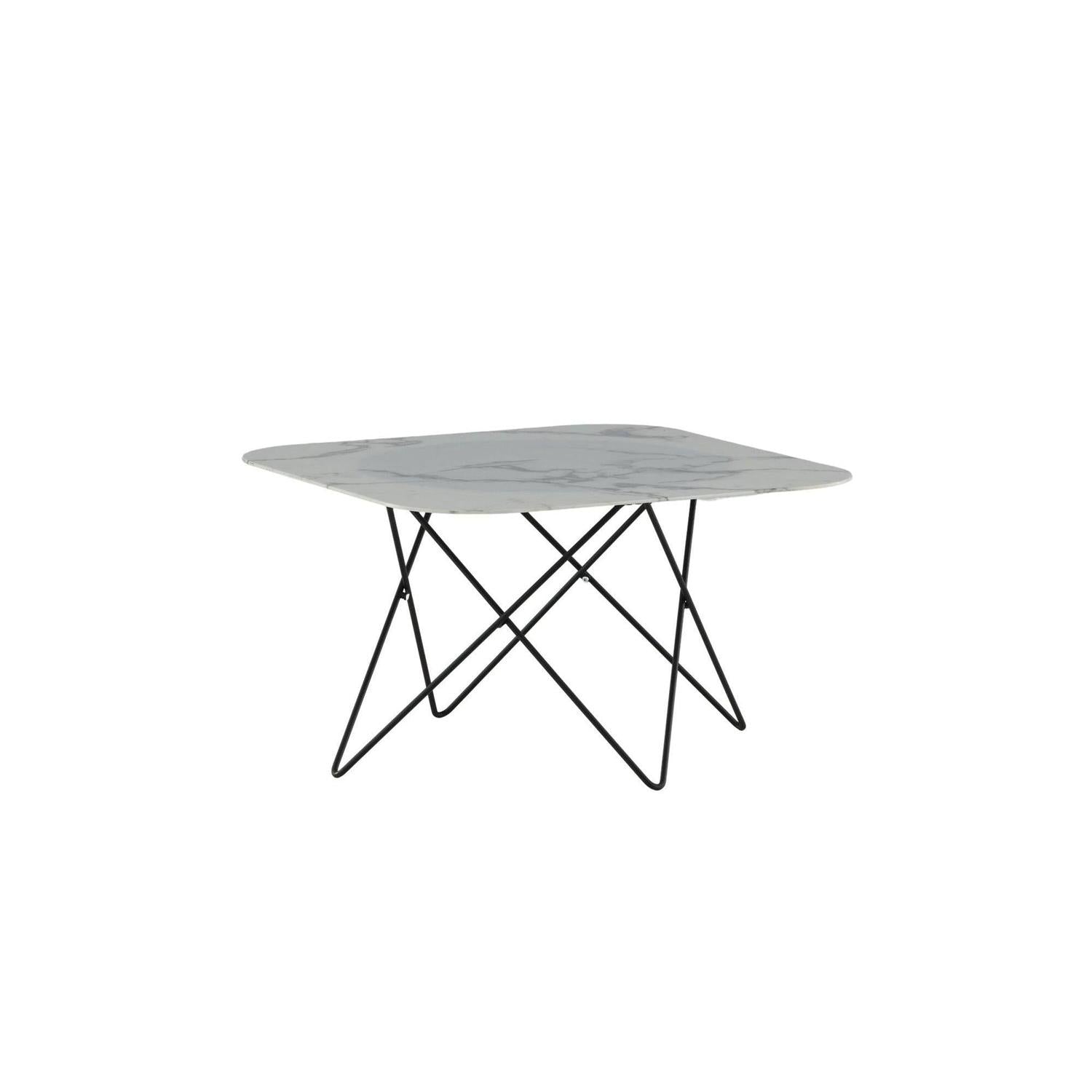 Couchtisch Tristar aus Marmorglas - Weiß-Couchtisch-Venture Home-le canapé