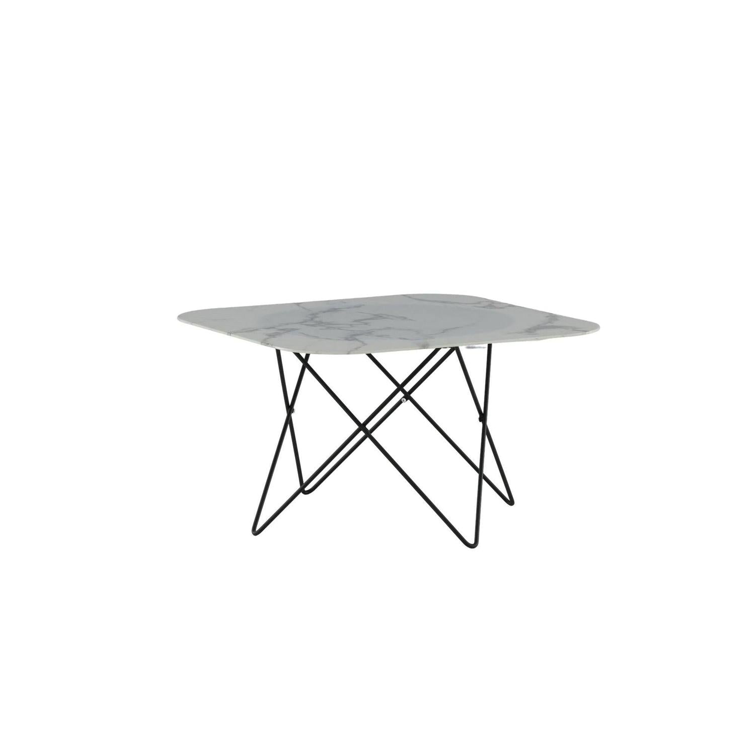 Couchtisch Tristar aus Marmorglas - Weiß-Couchtisch-Venture Home-le canapé