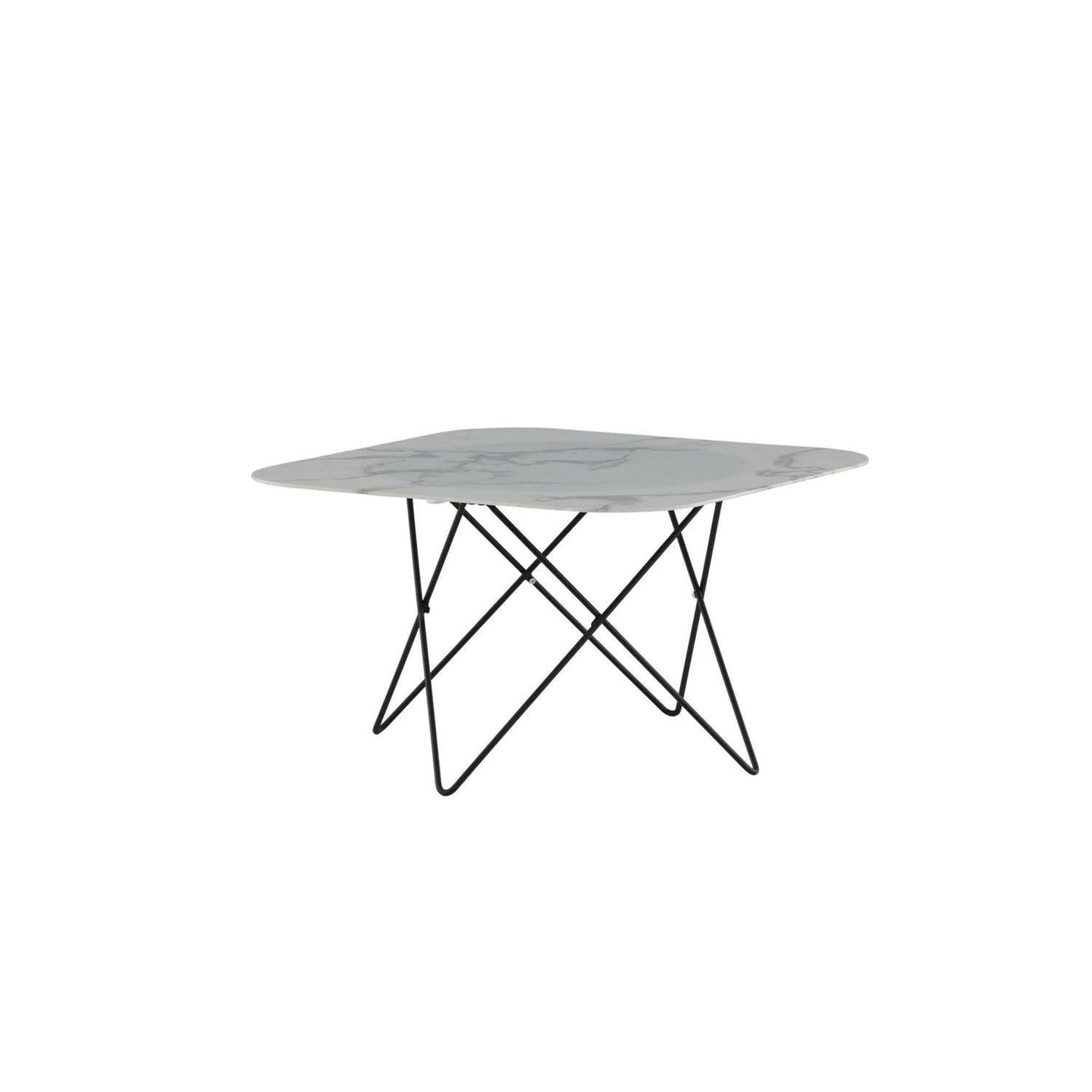 Couchtisch Tristar aus Marmorglas - Weiß-Couchtisch-Venture Home-le canapé