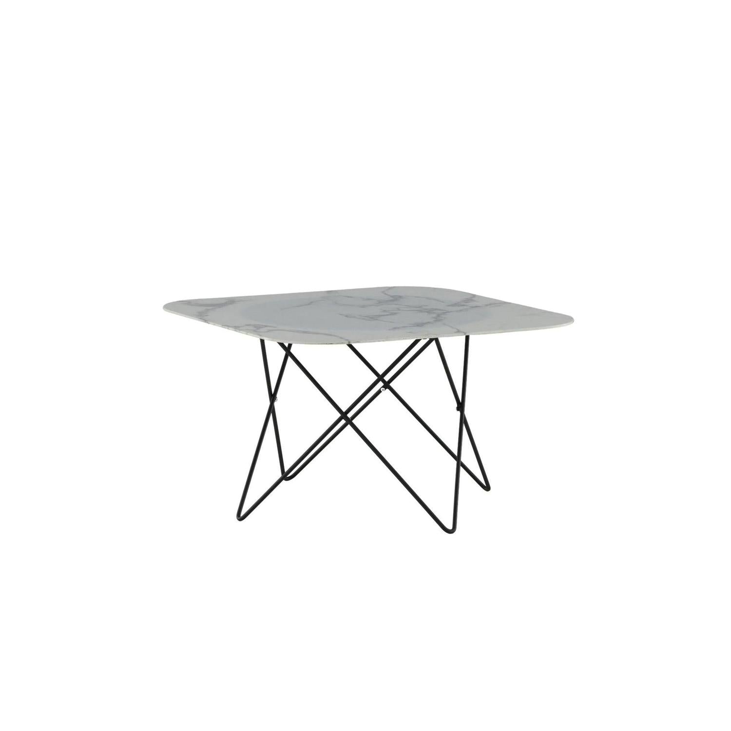 Couchtisch Tristar aus Marmorglas - Weiß-Couchtische-Venture Home-le canapé