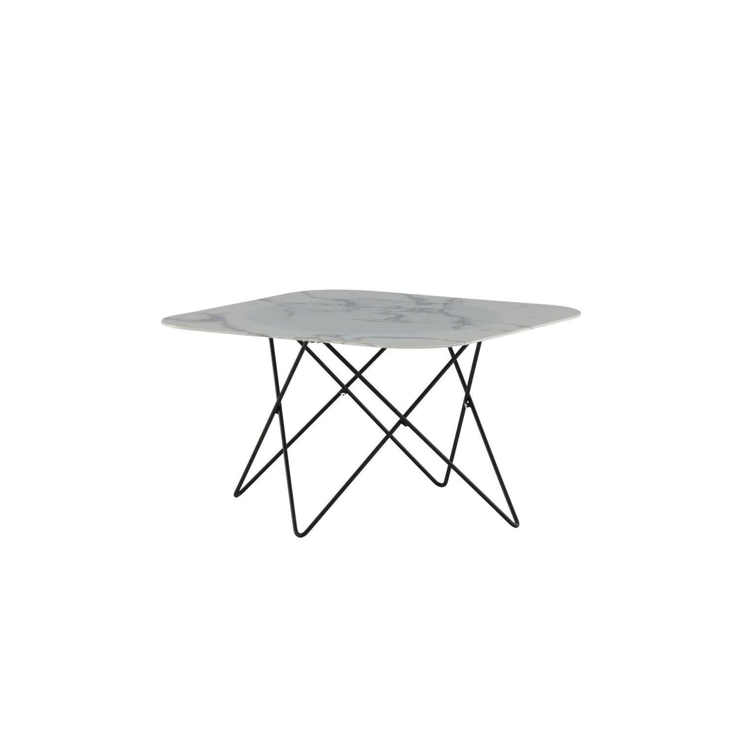 Couchtisch Tristar aus Marmorglas - Weiß-Couchtische-Venture Home-le canapé