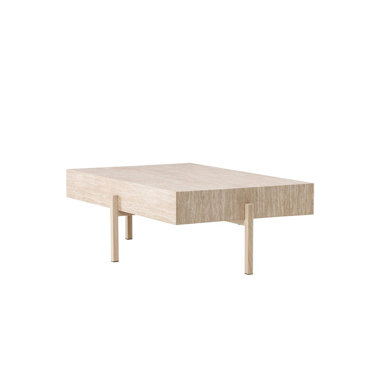 Couchtisch Vadholmen 120cm in Travertin-Optik - Beige-Couchtische-Vind-le canapé