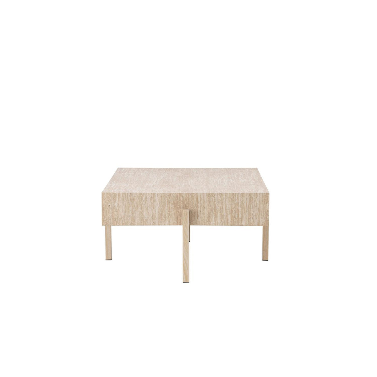 Couchtisch Vadholmen 120cm in Travertin-Optik - Beige-Couchtische-Vind-le canapé