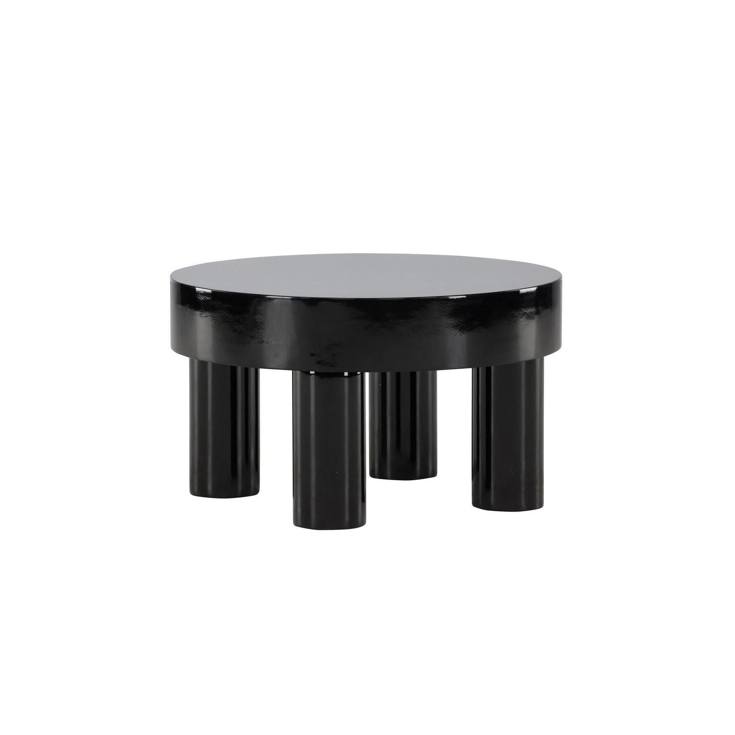 Couchtisch Varberg 60cm - Hochglanz Schwarz-Couchtische-Venture Home-le canapé