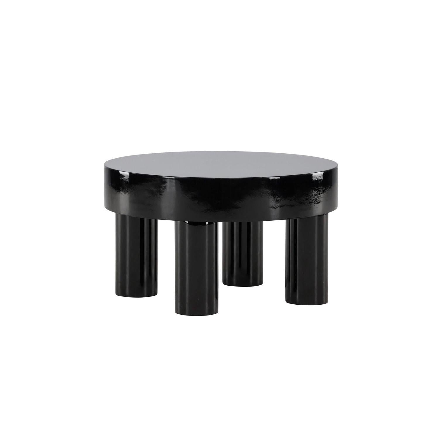 Couchtisch Varberg 60cm - Hochglanz Schwarz-Couchtische-Venture Home-le canapé