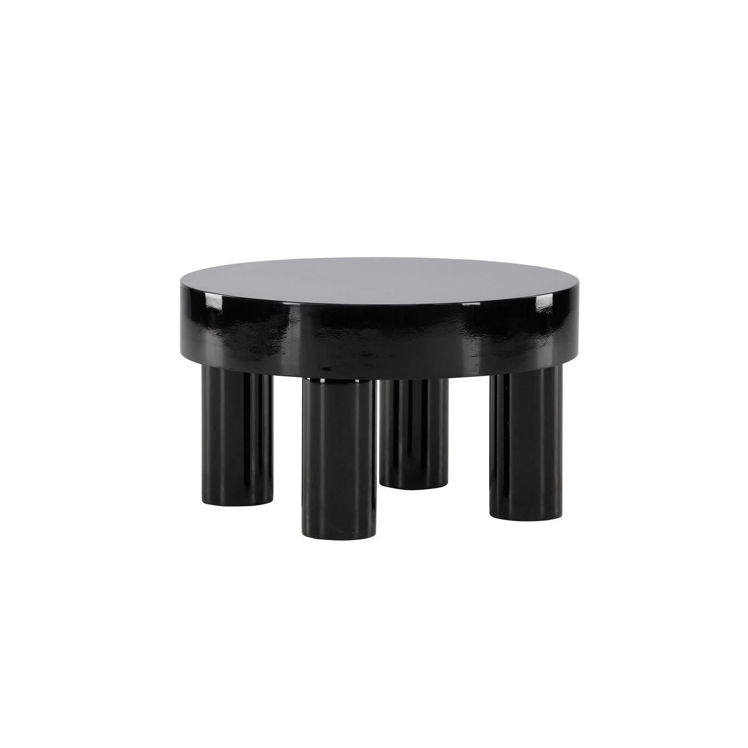Couchtisch Varberg 60cm - Hochglanz Schwarz-Couchtische-Venture Home-le canapé