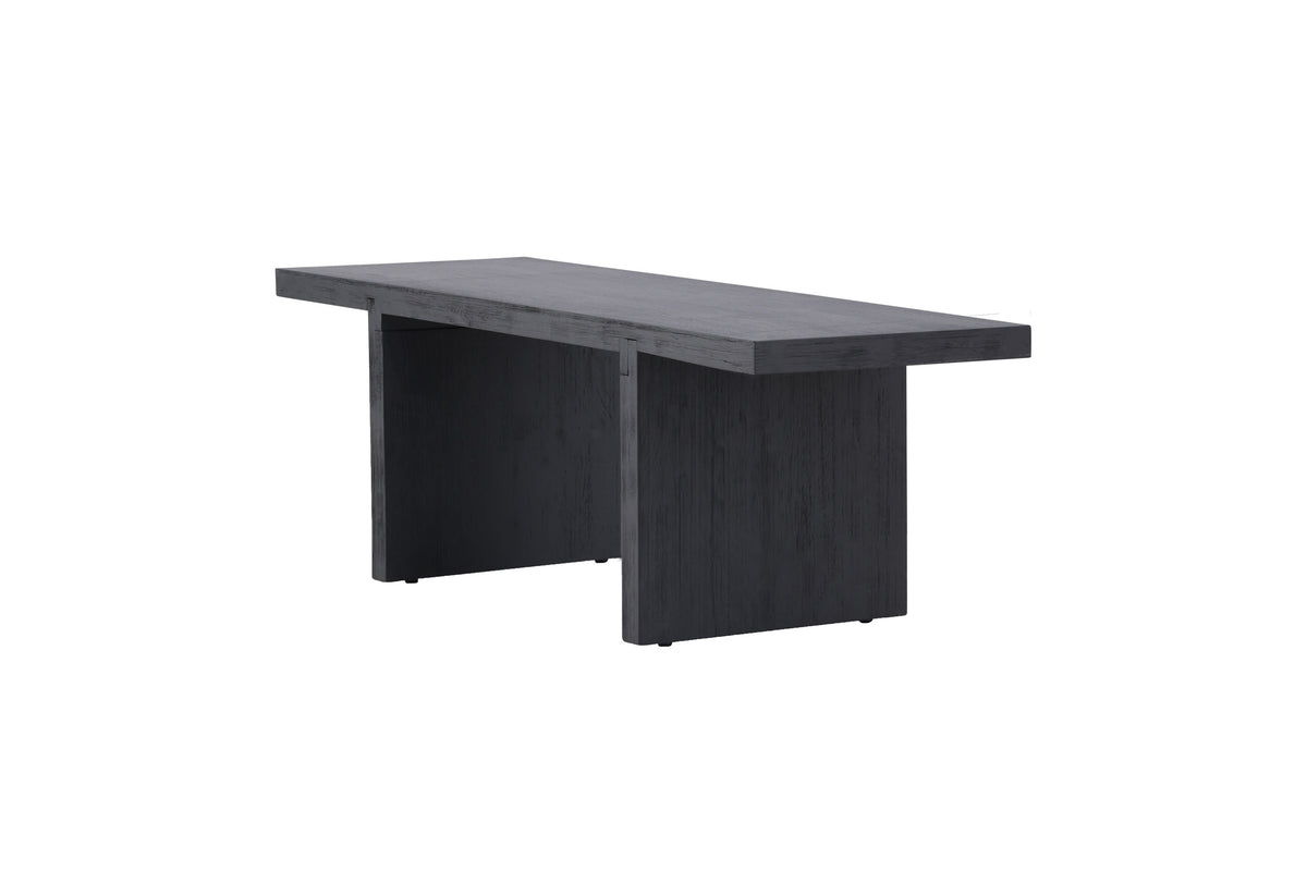 Couchtisch Yakunik 120cm aus Massivholz - Schwarz-Couchtische-Venture Home-le canapé