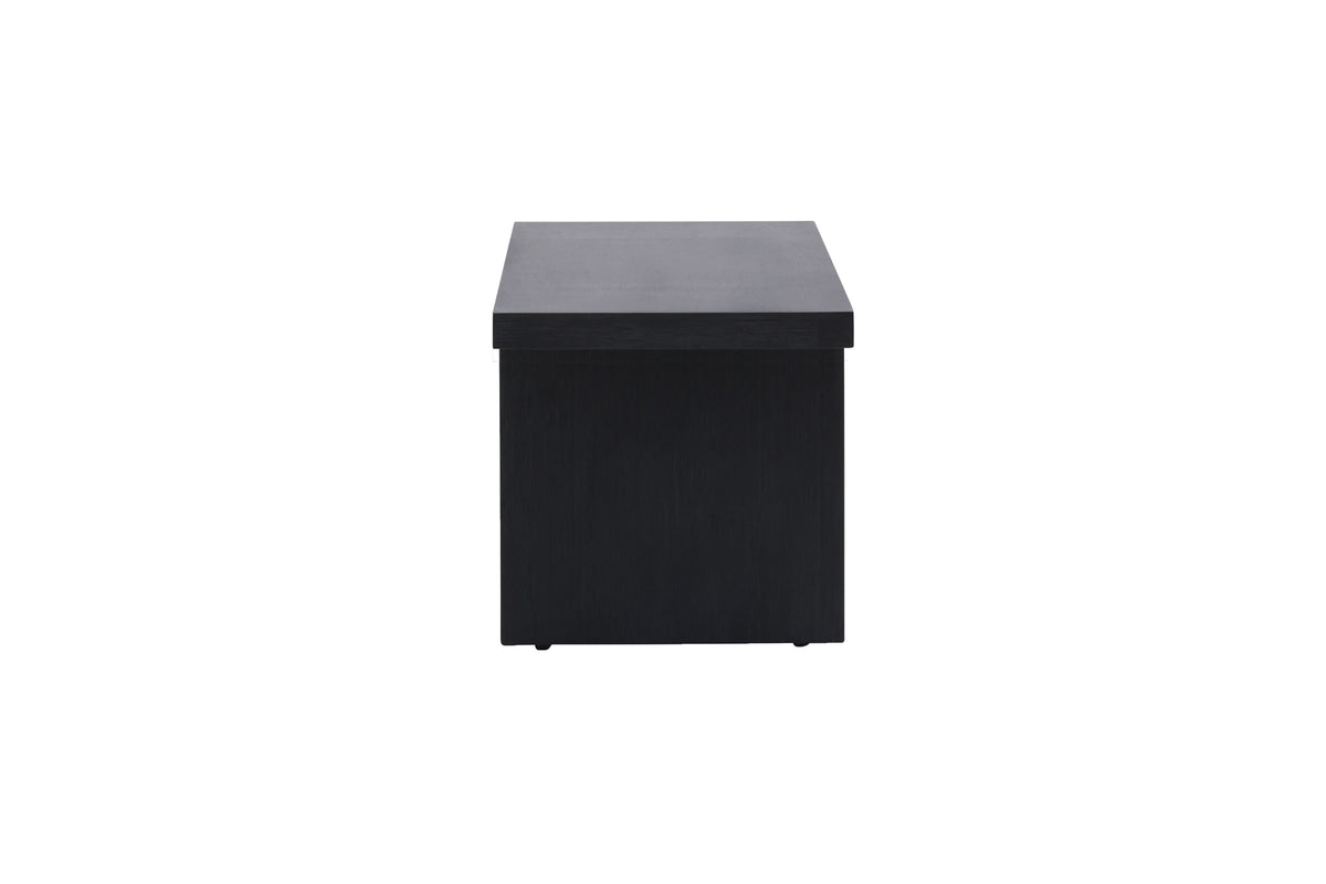 Couchtisch Yakunik 120cm aus Massivholz - Schwarz-Couchtische-Venture Home-le canapé