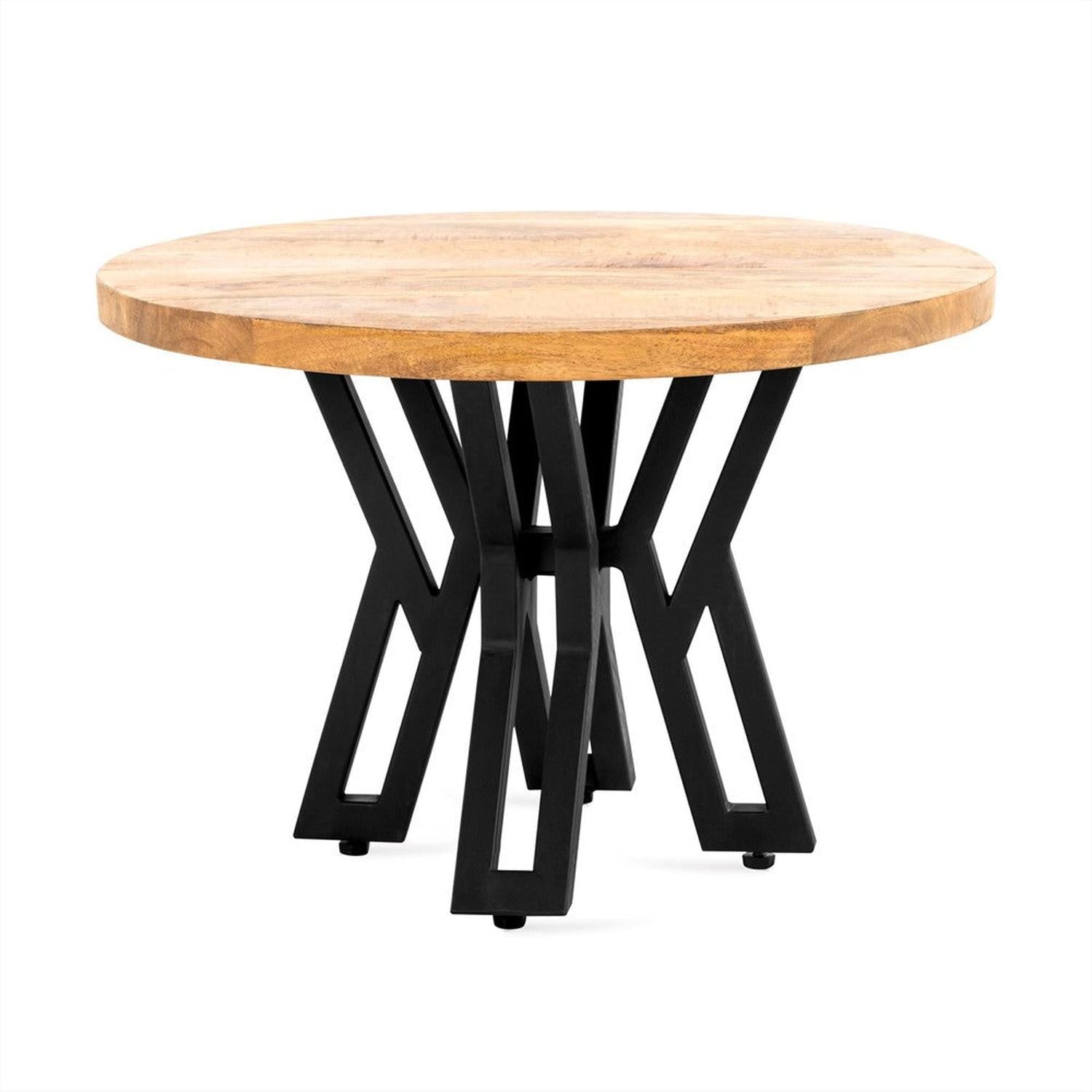 Couchtisch Yana aus Mangoholz Ø60cm - Hellbraun-Couchtische-Benoa-le canapé