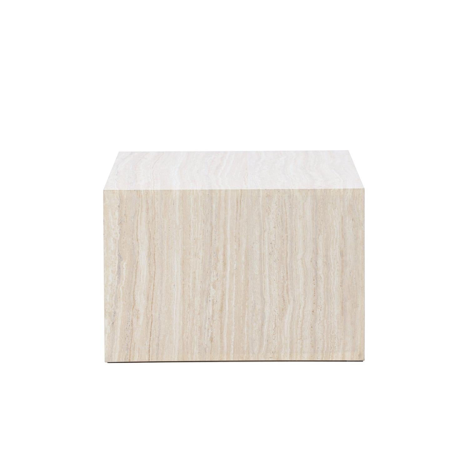 Couchtisch York 60cm in Steinoptik - Beige-Couchtisch-Venture Home-le canapé