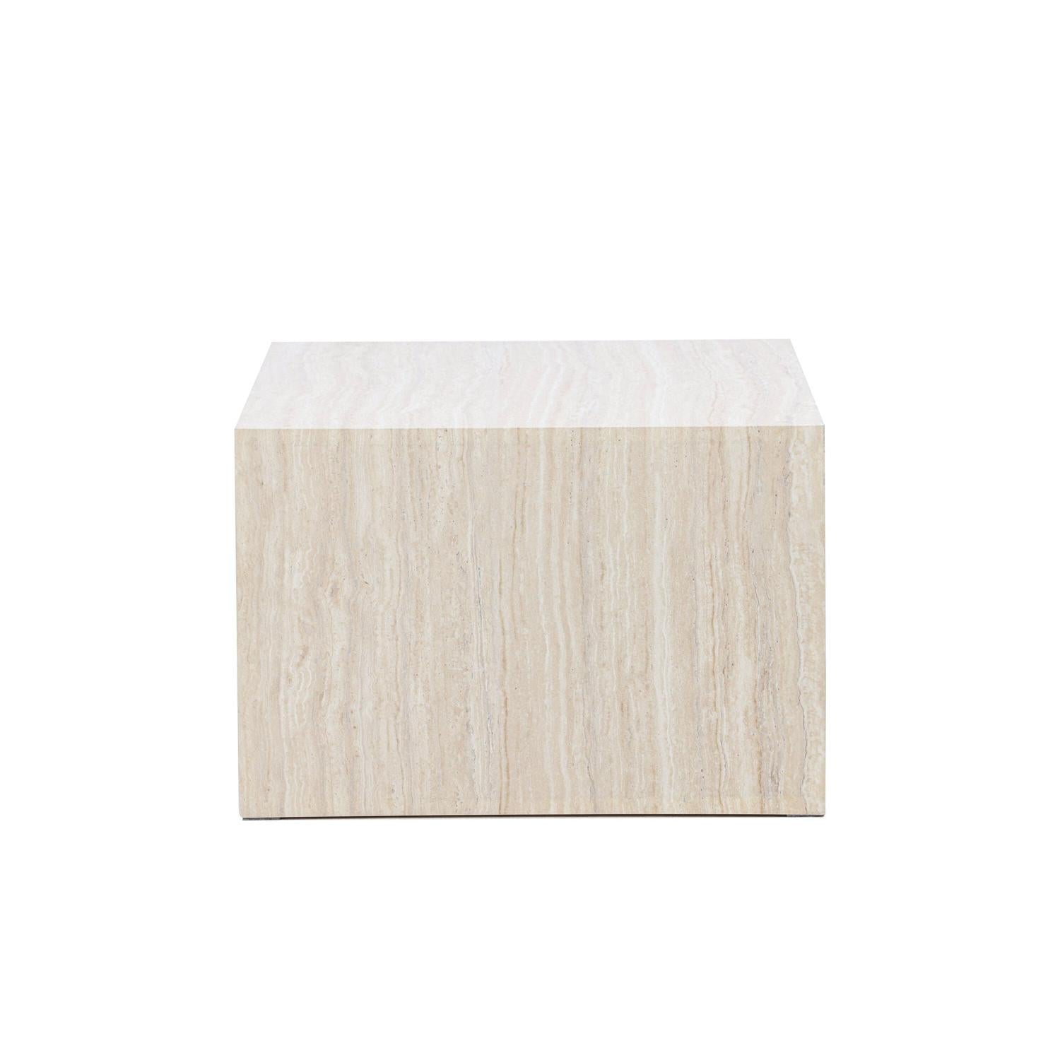 Couchtisch York 60cm in Steinoptik - Beige-Couchtisch-Venture Home-le canapé