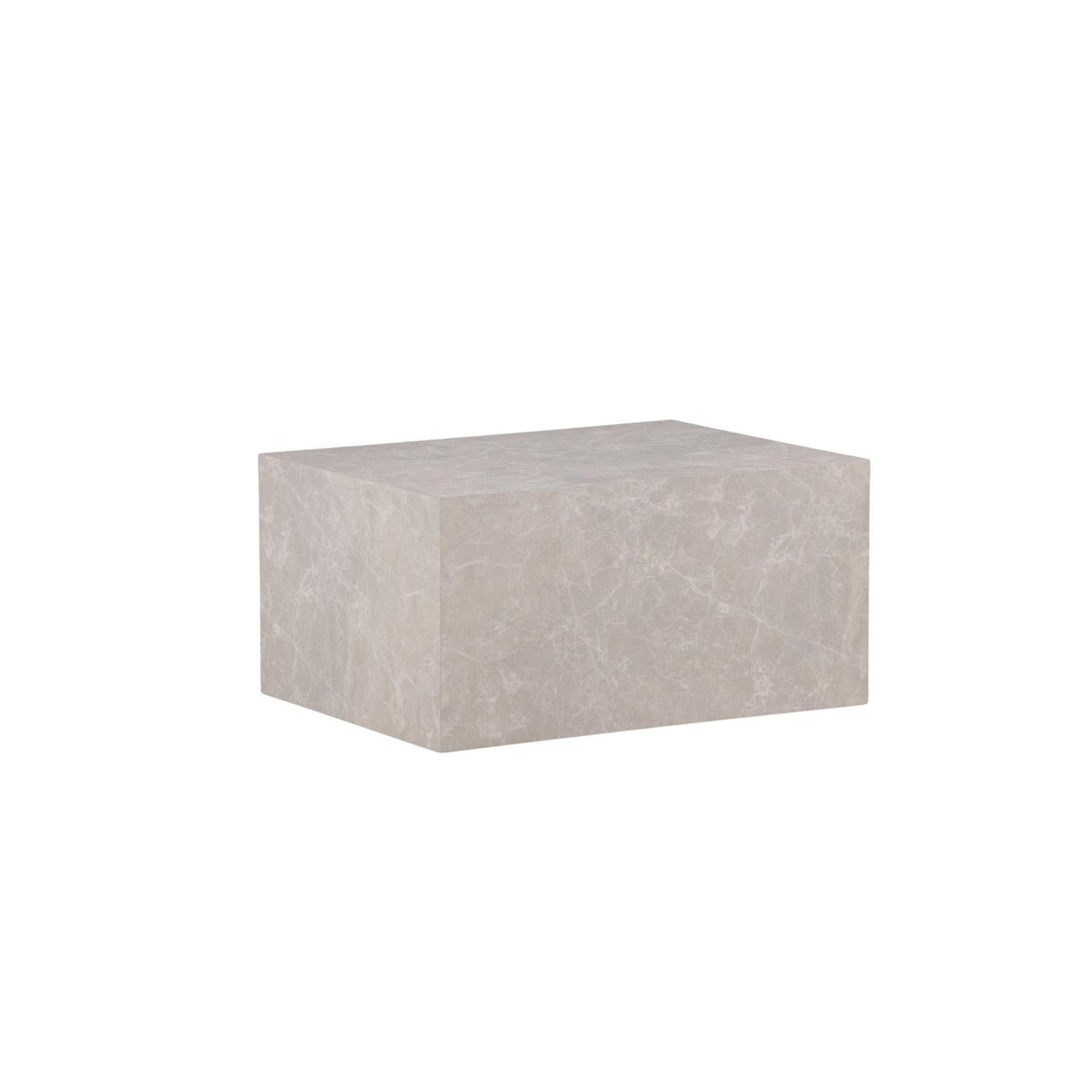 Couchtisch York 80*60cm in Marmoroptik - Beige-Couchtische-Venture Home-le canapé