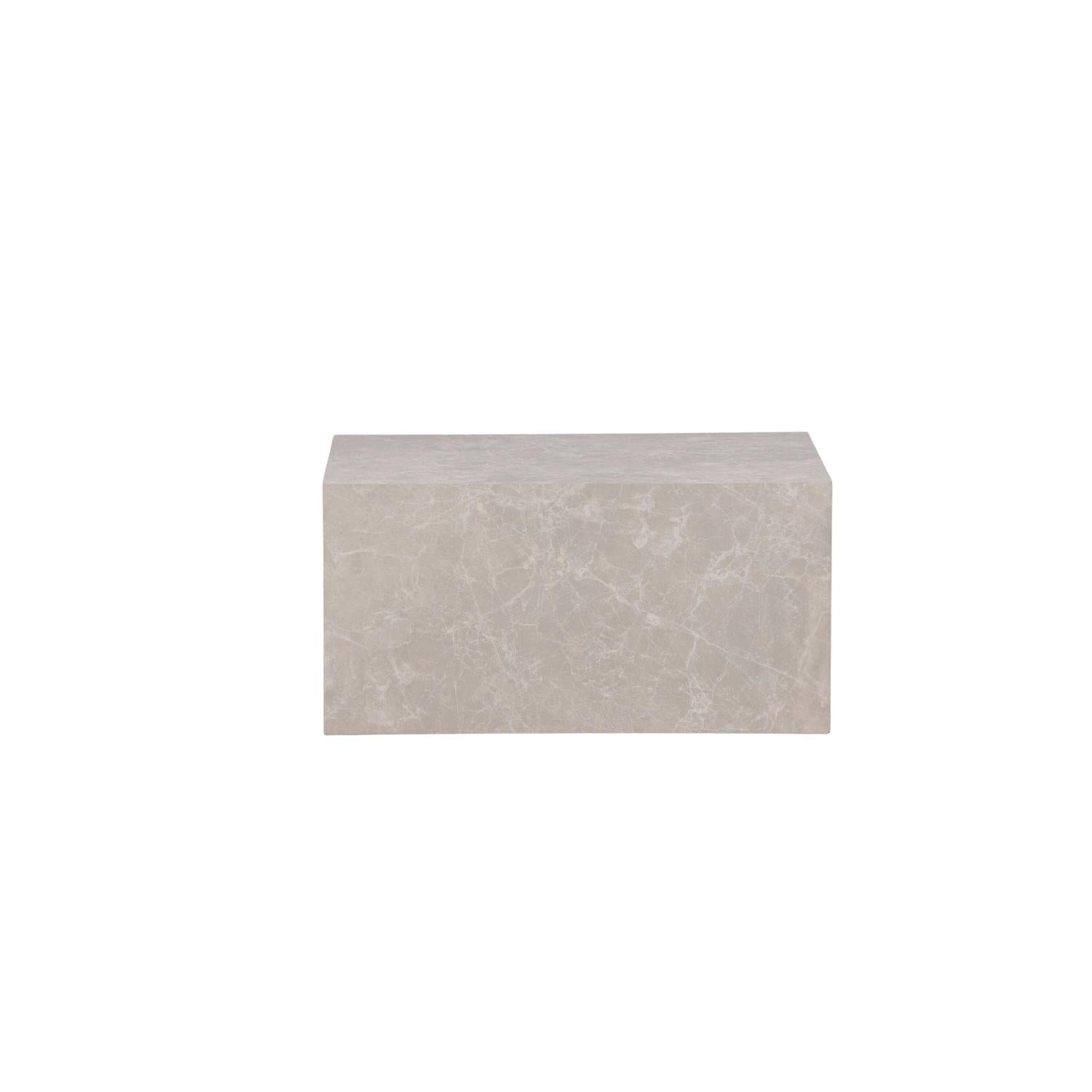 Couchtisch York 80*60cm in Marmoroptik - Beige-Couchtische-Venture Home-le canapé