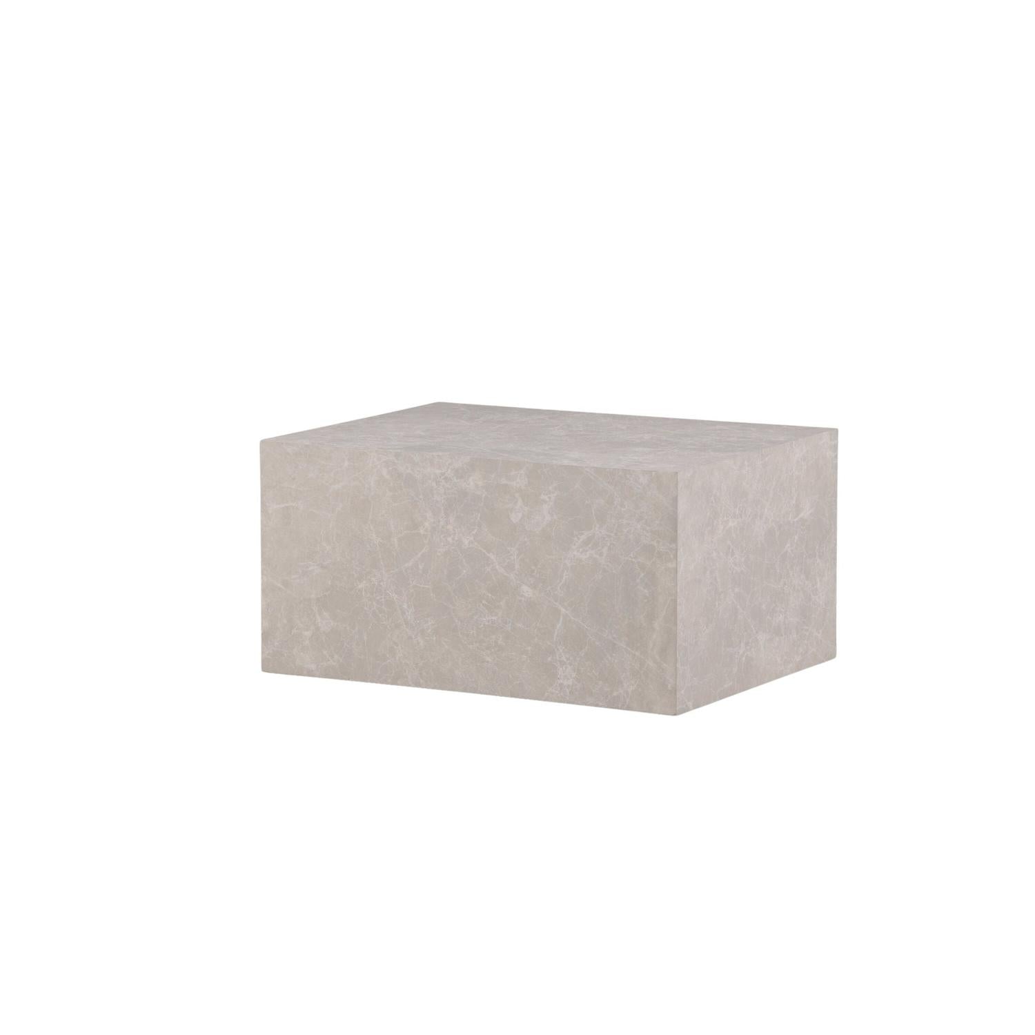 Couchtisch York 80*60cm in Marmoroptik - Beige-Couchtische-Venture Home-le canapé
