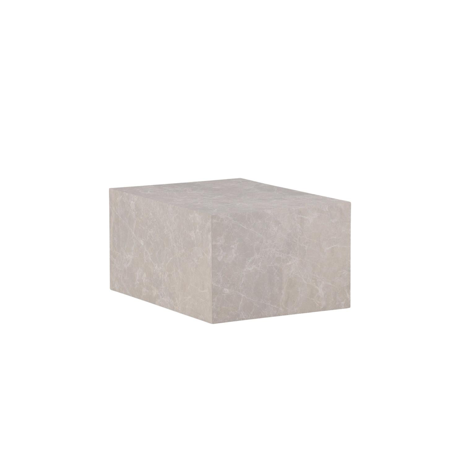 Couchtisch York 80*60cm in Marmoroptik - Beige-Couchtische-Venture Home-le canapé