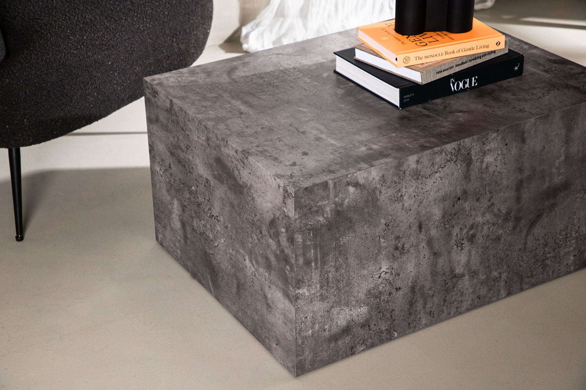 Couchtisch York 80*60cm in Marmoroptik - Grau-Couchtische-Venture Home-le canapé