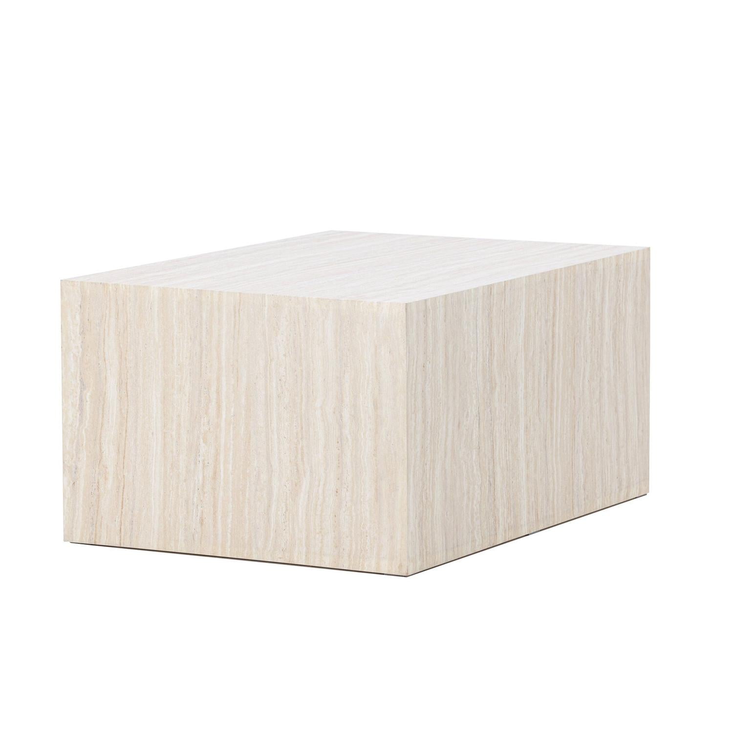 Couchtisch York 80*60cm in Steinoptik - Beige-Couchtisch-Venture Home-le canapé