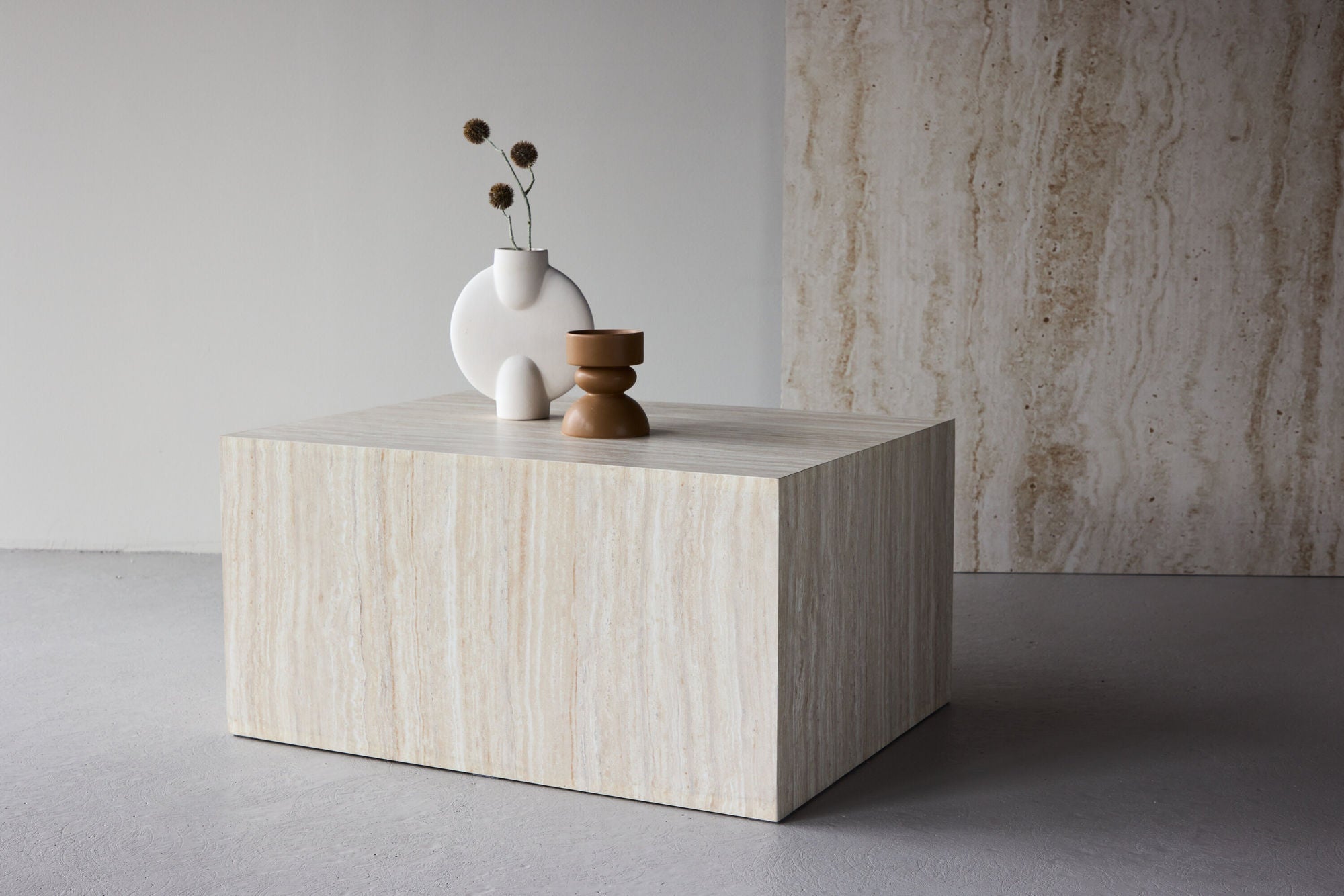 Couchtisch York 80*60cm in Steinoptik - Beige-Couchtisch-Venture Home-le canapé