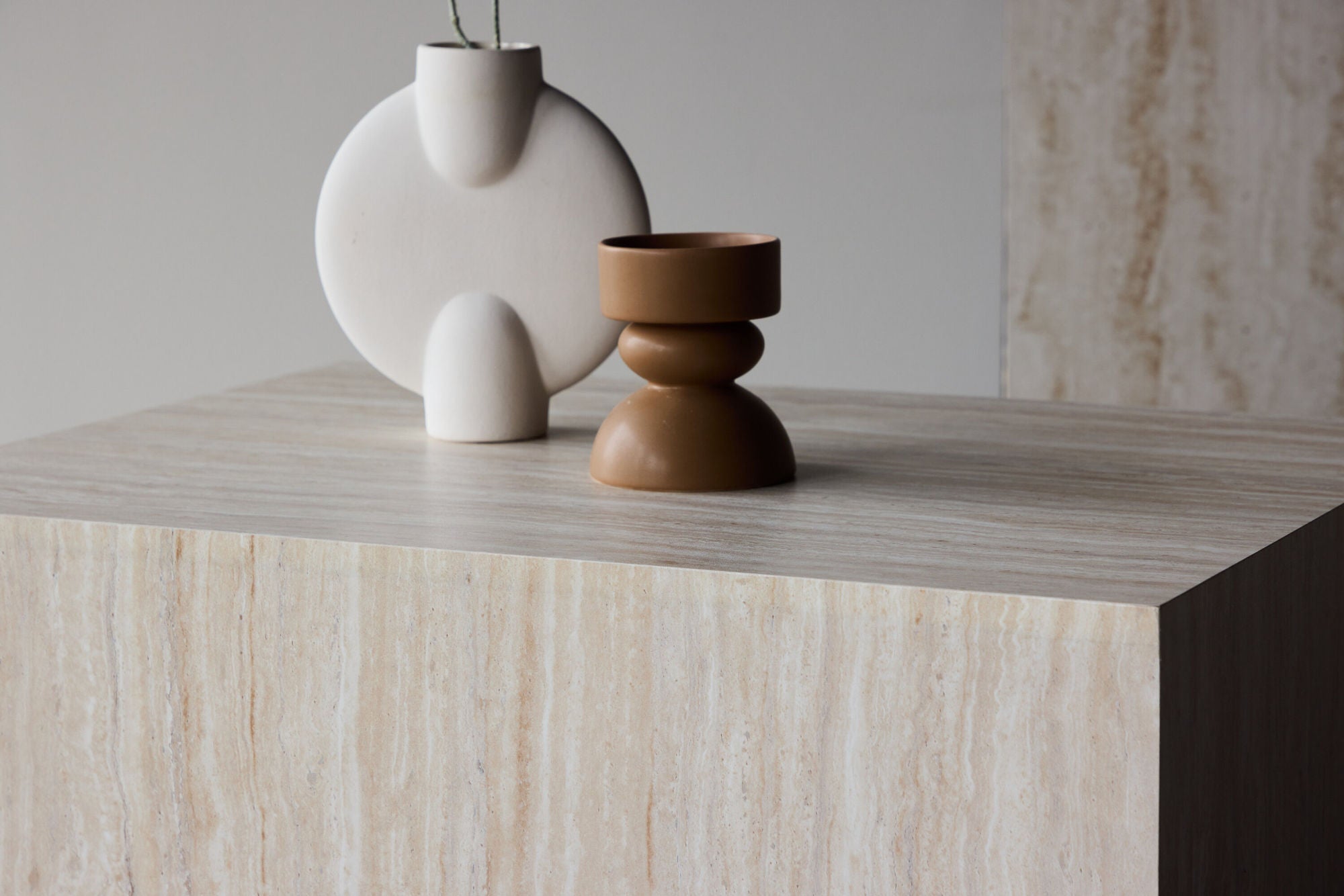 Couchtisch York 80*60cm in Steinoptik - Beige-Couchtisch-Venture Home-le canapé