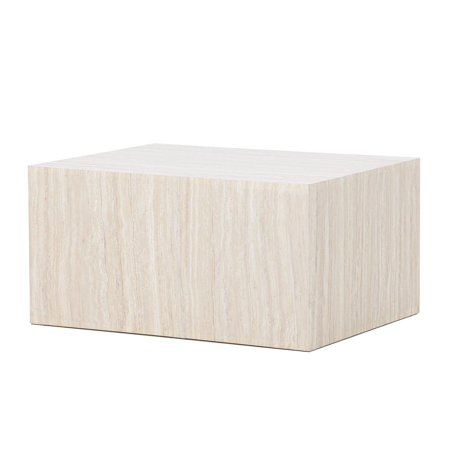 Couchtisch York 80*60cm in Steinoptik - Beige-Couchtisch-Venture Home-le canapé