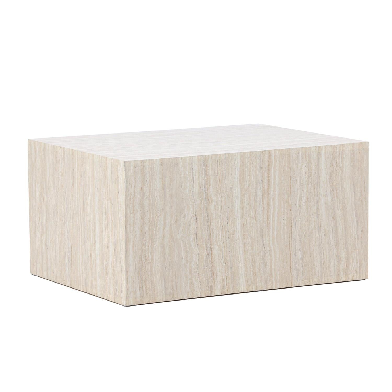 Couchtisch York 80*60cm in Steinoptik - Beige-Couchtische-Venture Home-le canapé