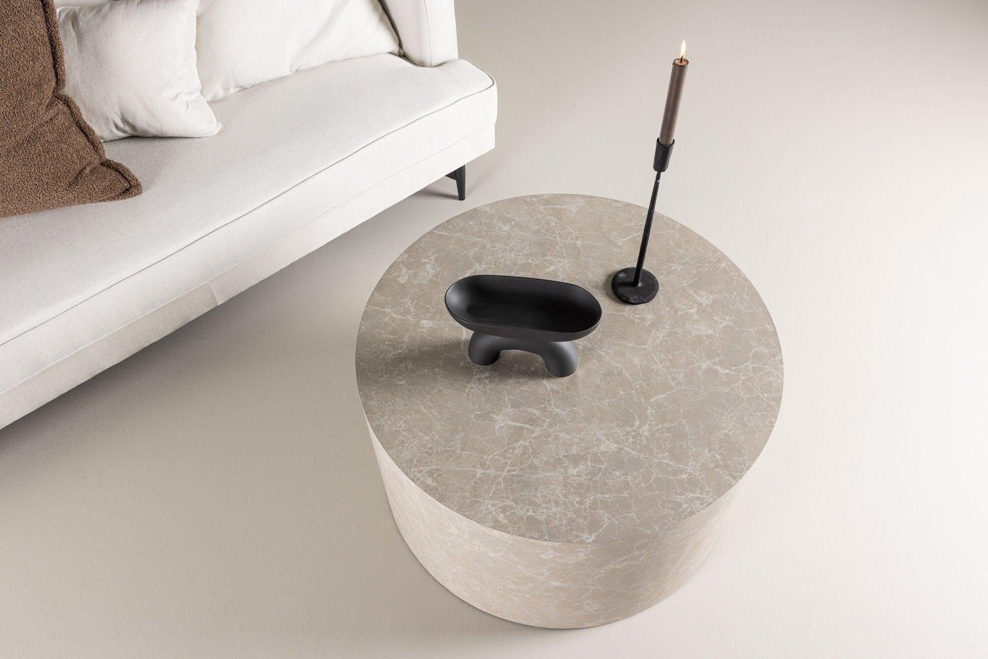 Couchtisch York Ø80cm - Beige-Couchtisch-Venture Home-le canapé