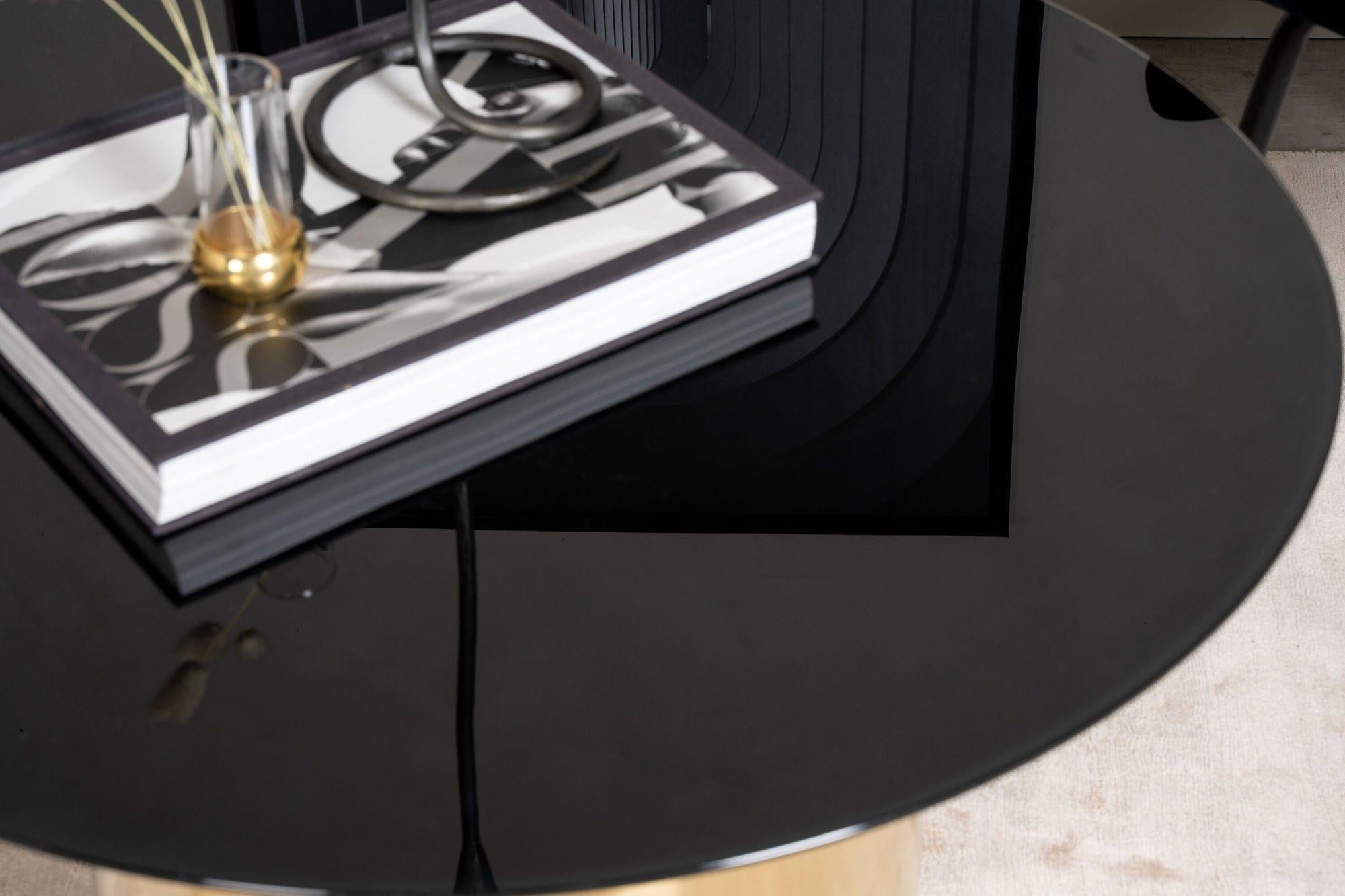Couchtisch Ystad - Rauchglas / Messing-Couchtisch-Furniture Fashion-le canapé