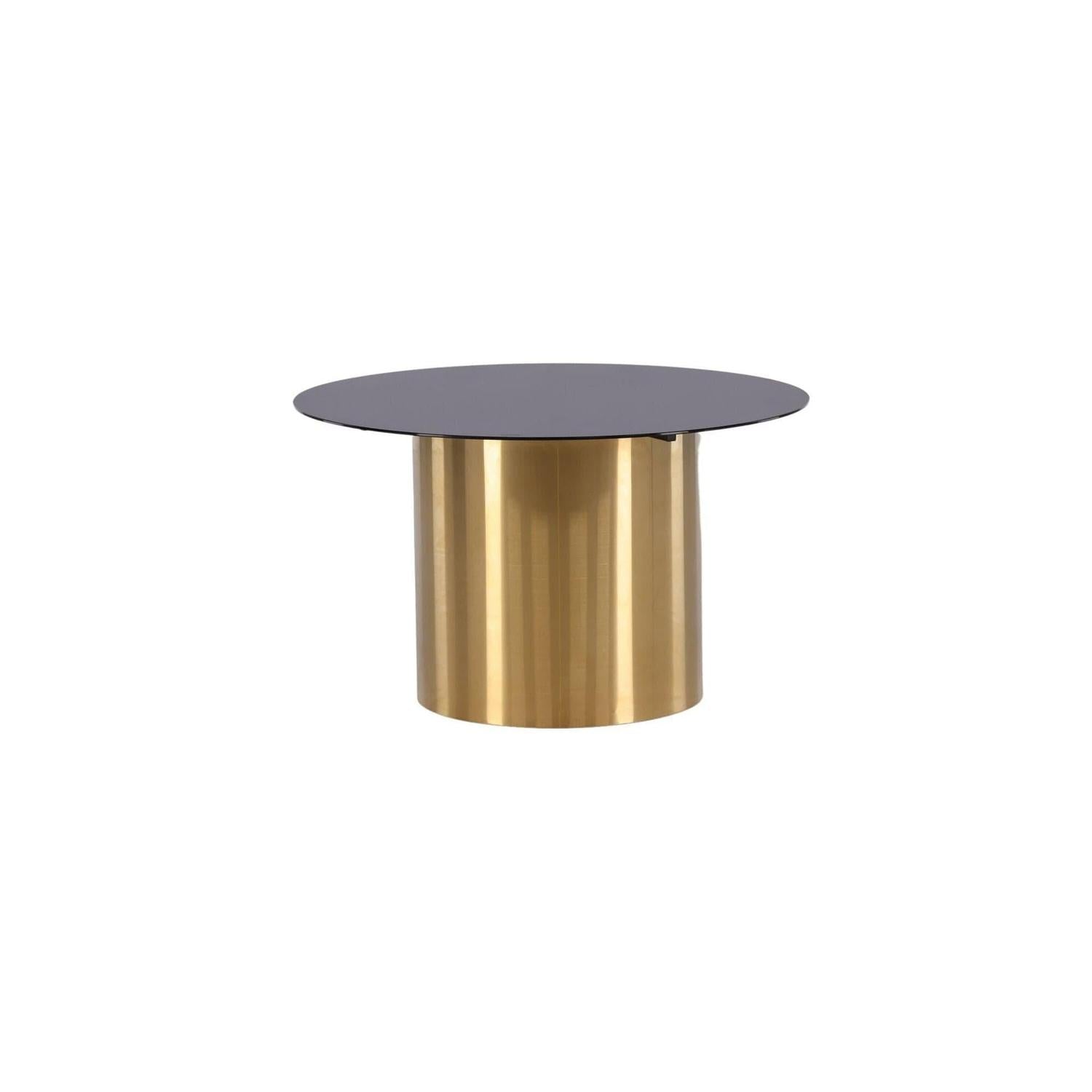 Couchtisch Ystad - Rauchglas / Messing-Couchtisch-Furniture Fashion-le canapé