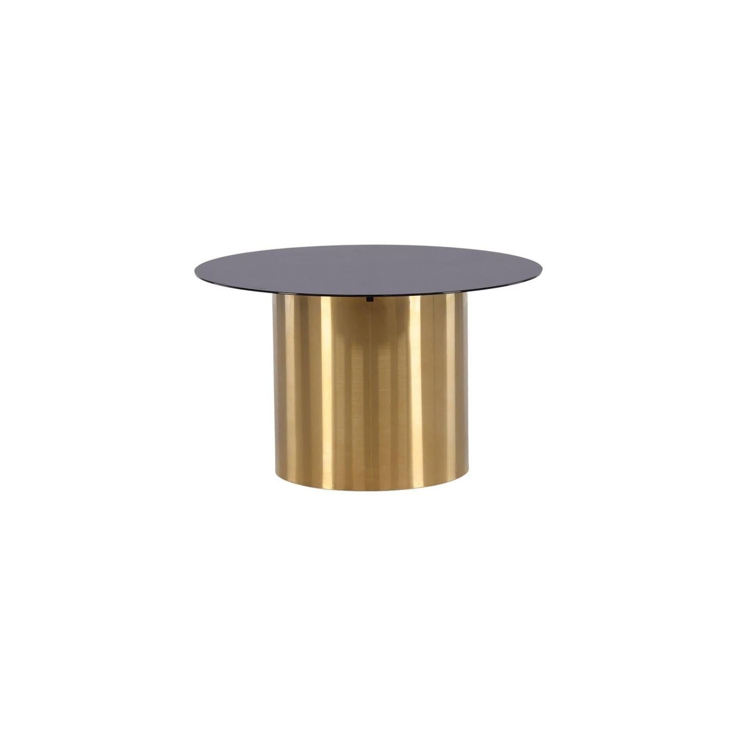 Couchtisch Ystad - Rauchglas / Messing-Couchtisch-Furniture Fashion-le canapé