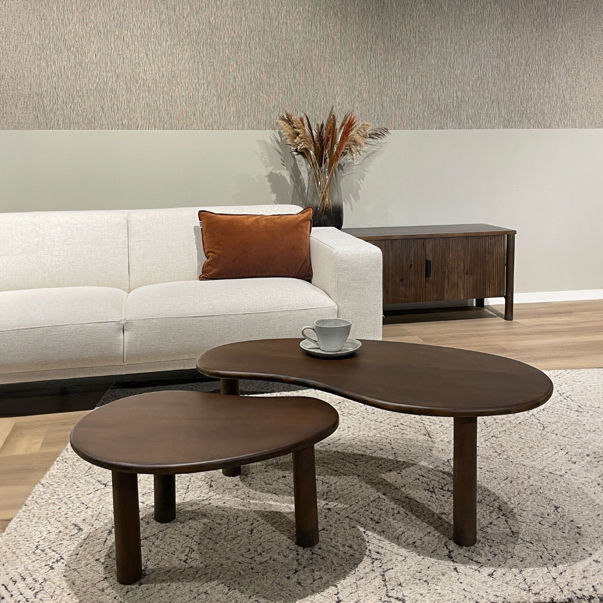 Couchtische Nubi, 2er-Set - Braun-Couchtisch-Livingfurn-le canapé