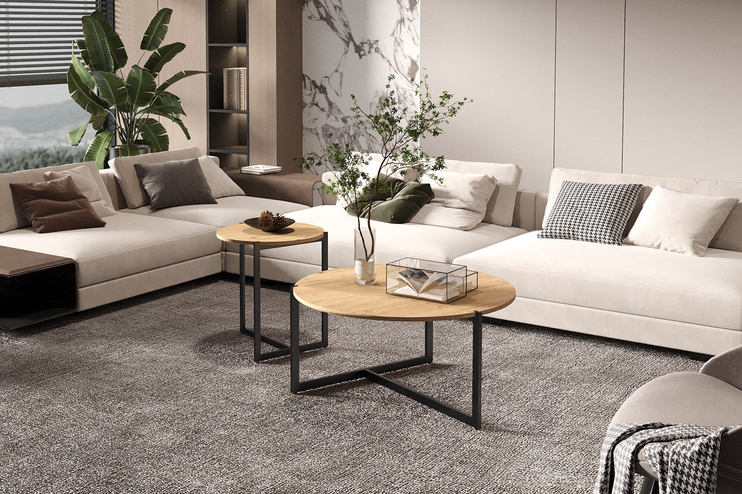 Couchtische Pola, 2er-Set - Hellbraun-Couchtisch-Rousseau-le canapé