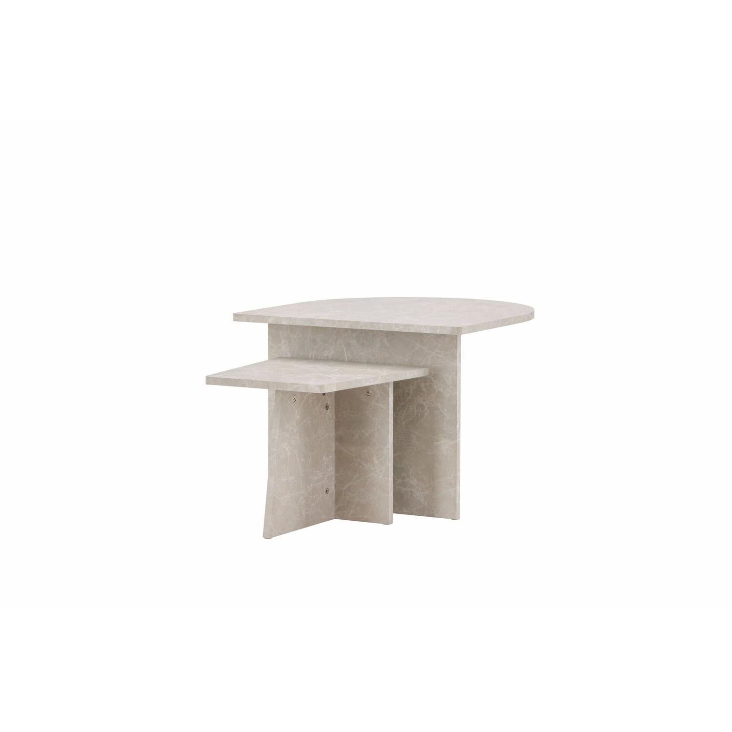 Couchtische Sala in Marmoroptik, 2er-Set - Beige-Couchtisch-Venture Home-le canapé