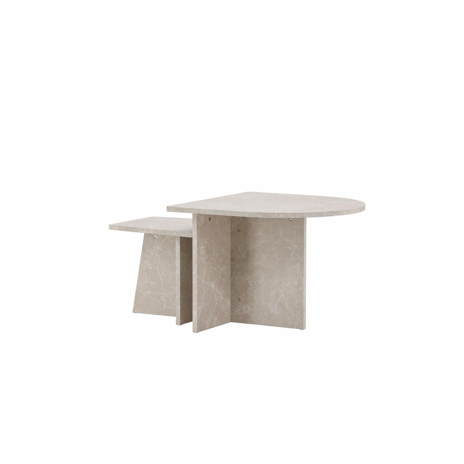 Couchtische Sala in Marmoroptik, 2er-Set - Beige-Couchtisch-Venture Home-le canapé