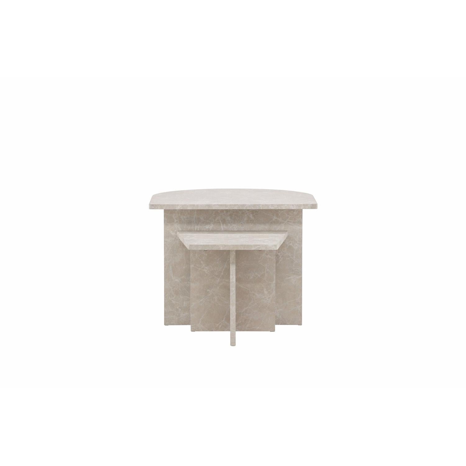 Couchtische Sala in Marmoroptik, 2er-Set - Beige-Couchtische-Venture Home-le canapé