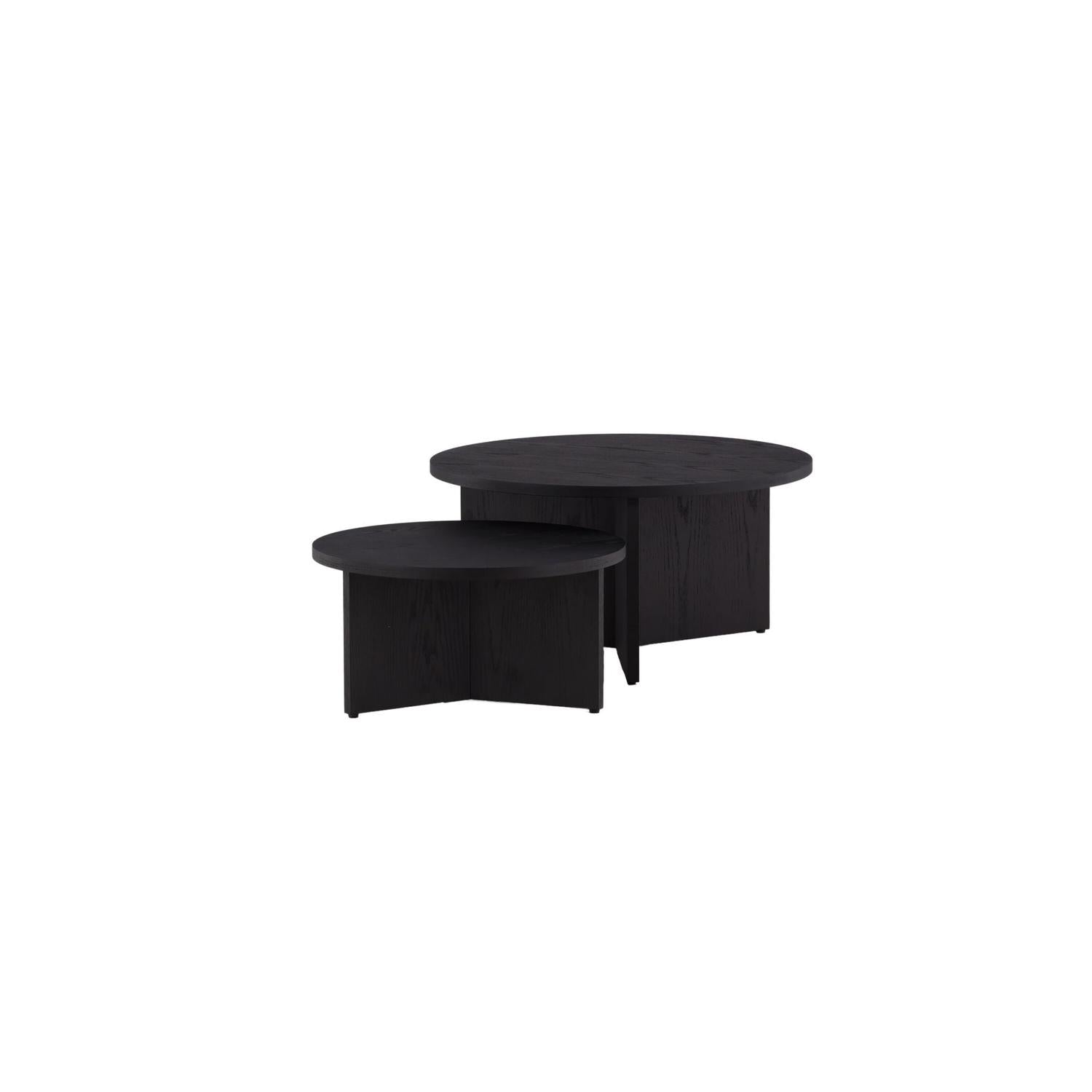 Couchtische Saltö, 2er-Set - Schwarz-Couchtisch-Venture Home-le canapé