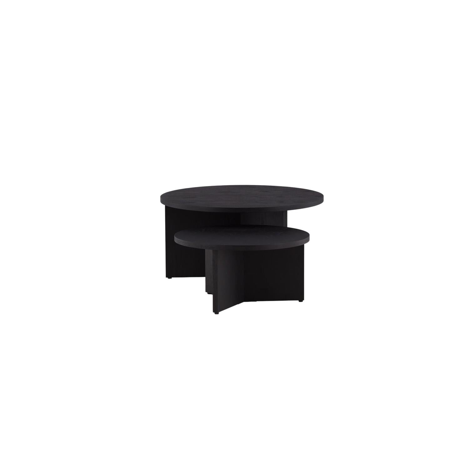 Couchtische Saltö, 2er-Set - Schwarz-Couchtisch-Venture Home-le canapé