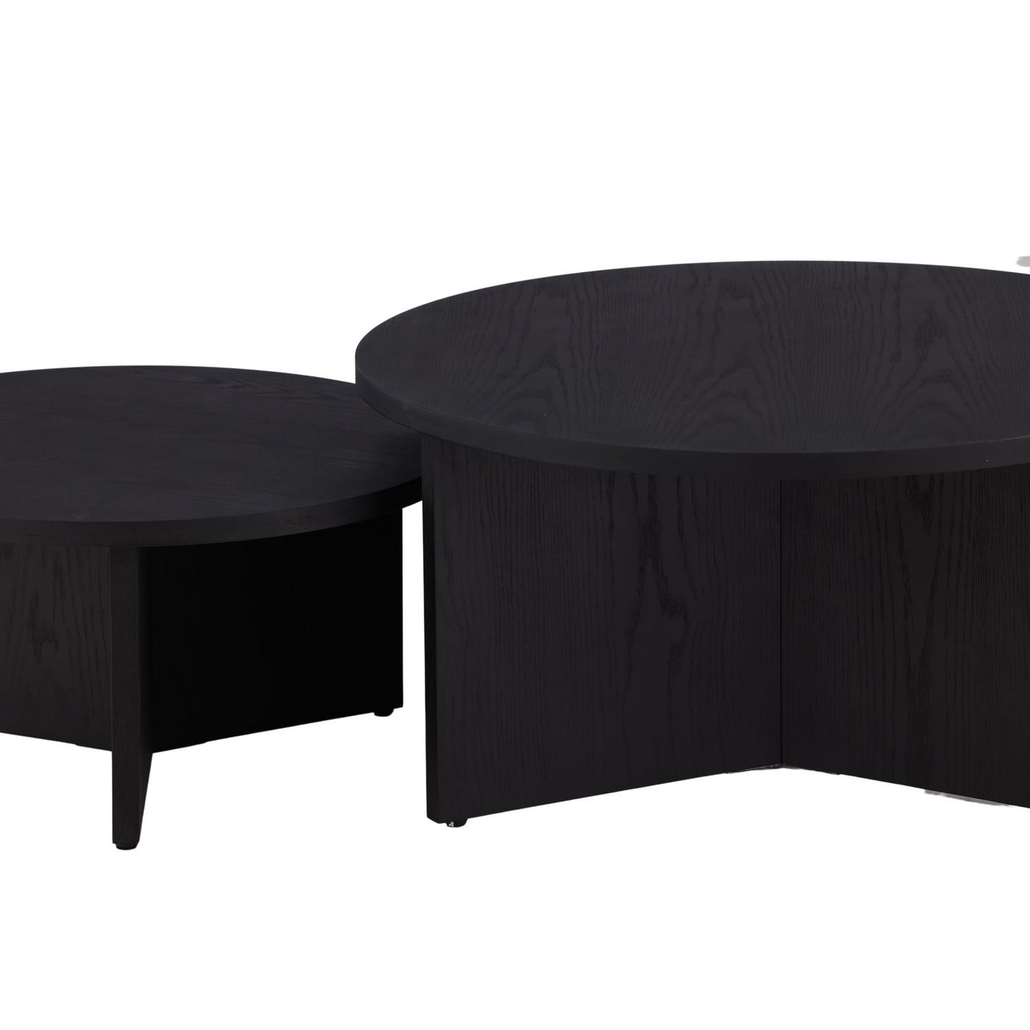 Couchtische Saltö, 2er-Set - Schwarz-Couchtisch-Venture Home-le canapé