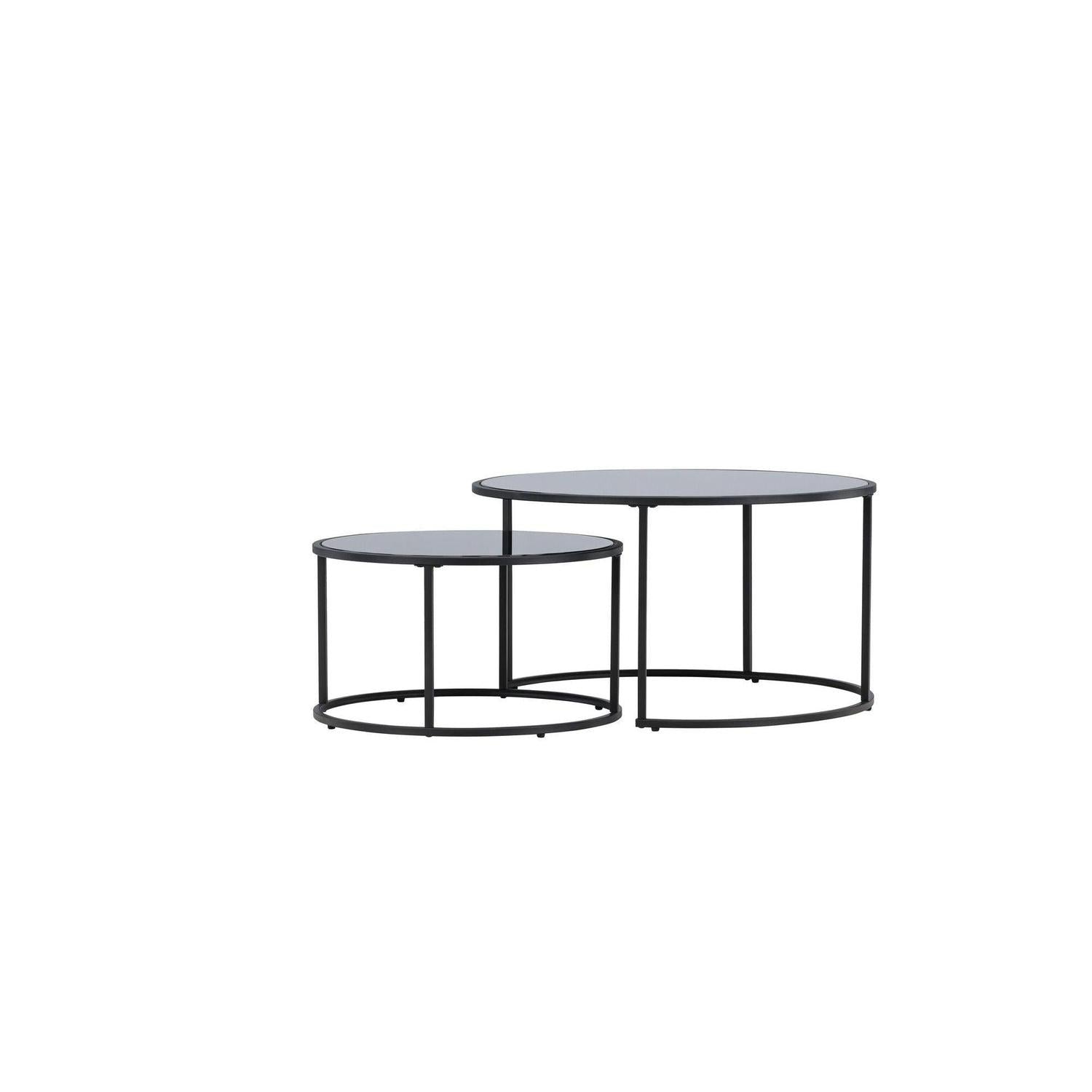 Couchtische Twin, 2er-Set - Schwarz-Couchtisch-Venture Home-le canapé