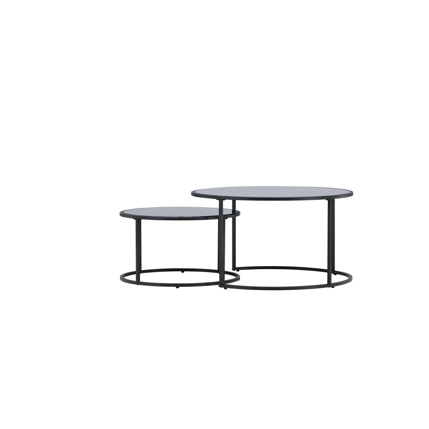 Couchtische Twin, 2er-Set - Schwarz-Couchtisch-Venture Home-le canapé