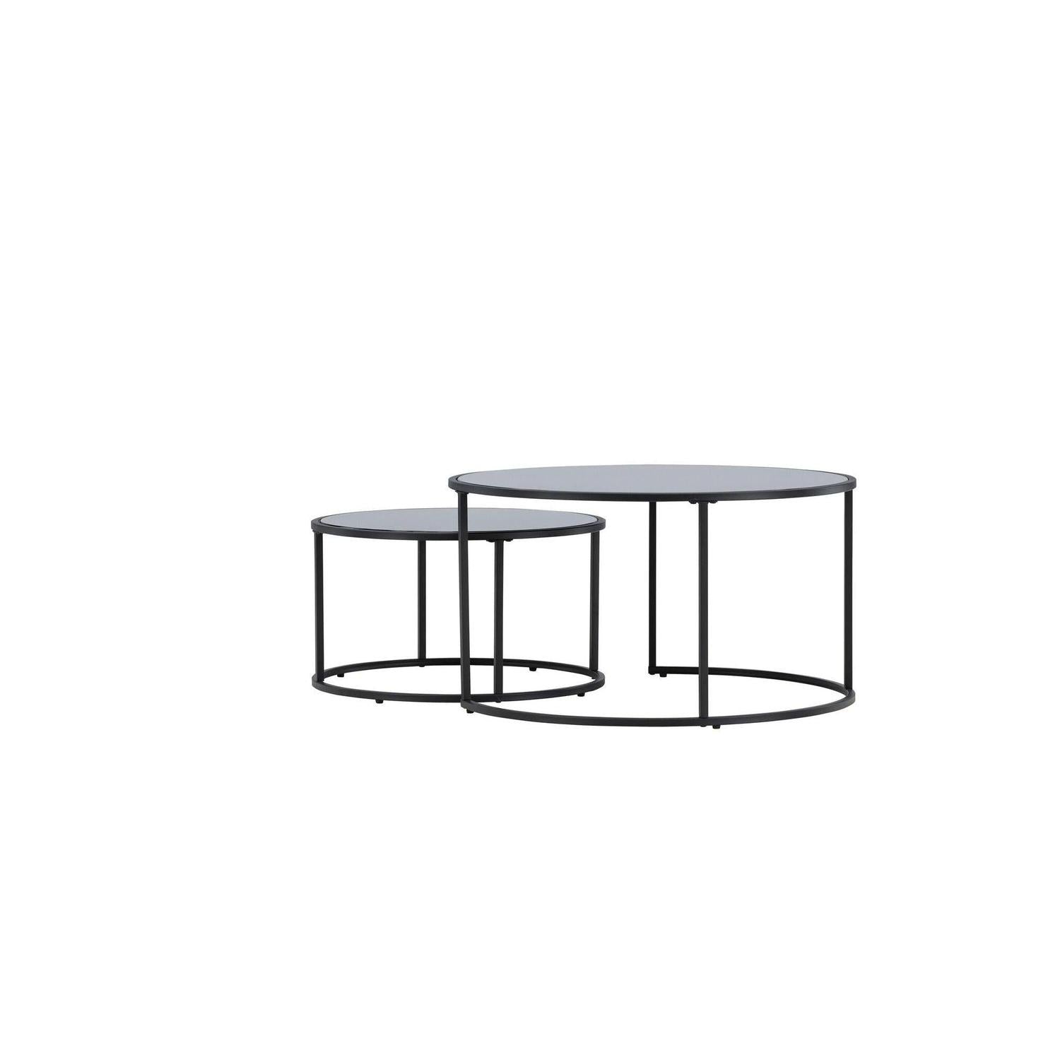 Couchtische Twin, 2er-Set - Schwarz-Couchtisch-Venture Home-le canapé