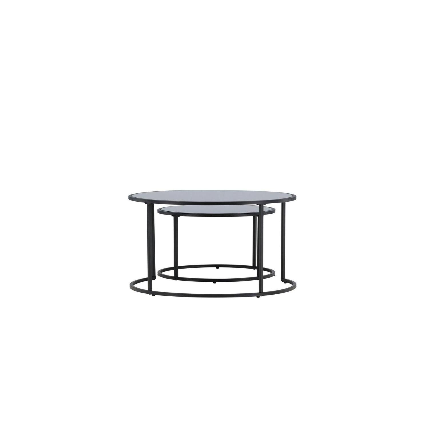 Couchtische Twin, 2er-Set - Schwarz-Couchtisch-Venture Home-le canapé